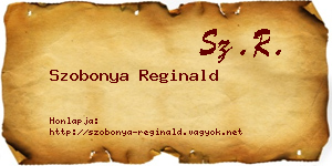 Szobonya Reginald névjegykártya